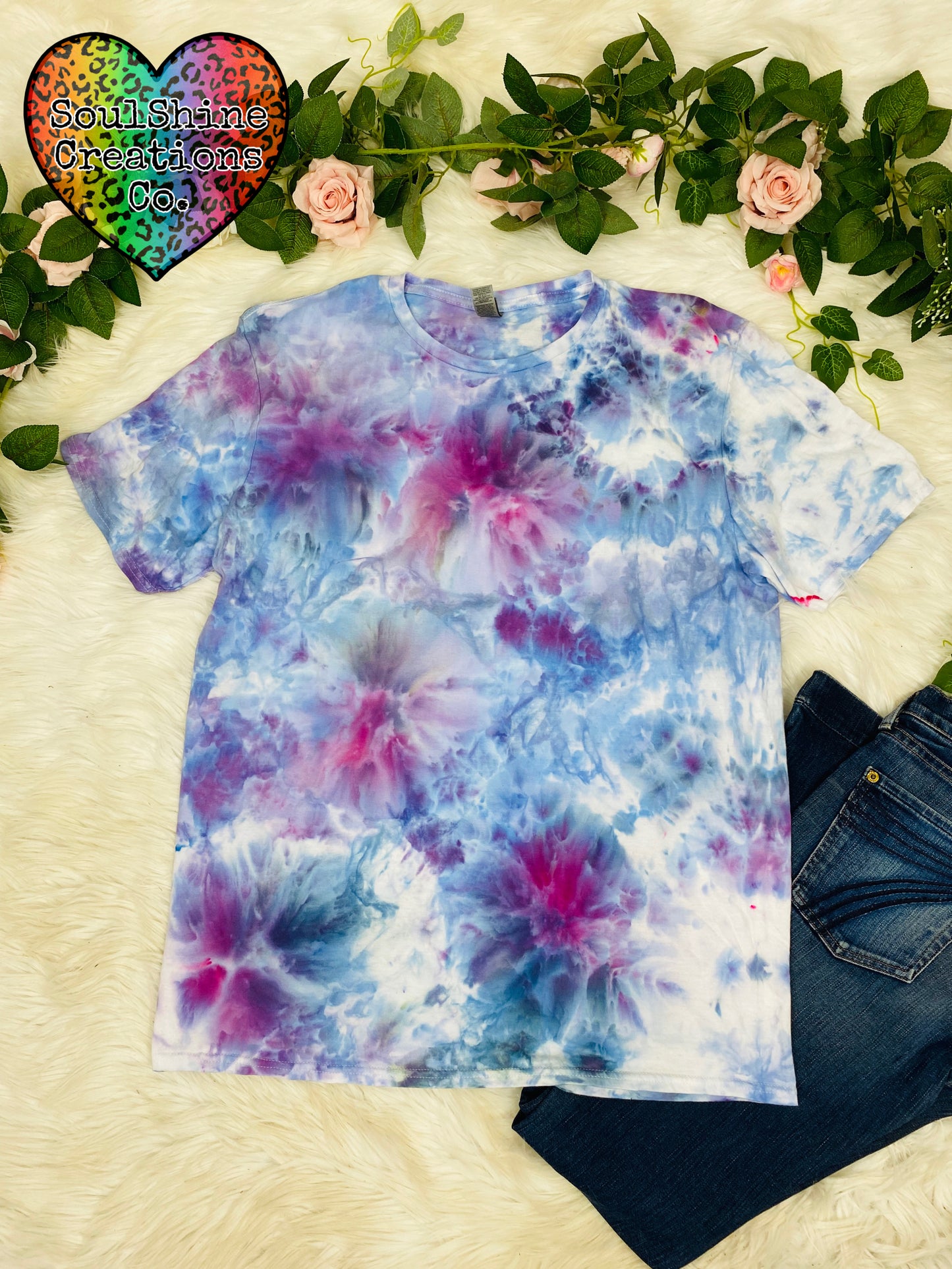 Cherry Blossoms Ice Dye Shirt