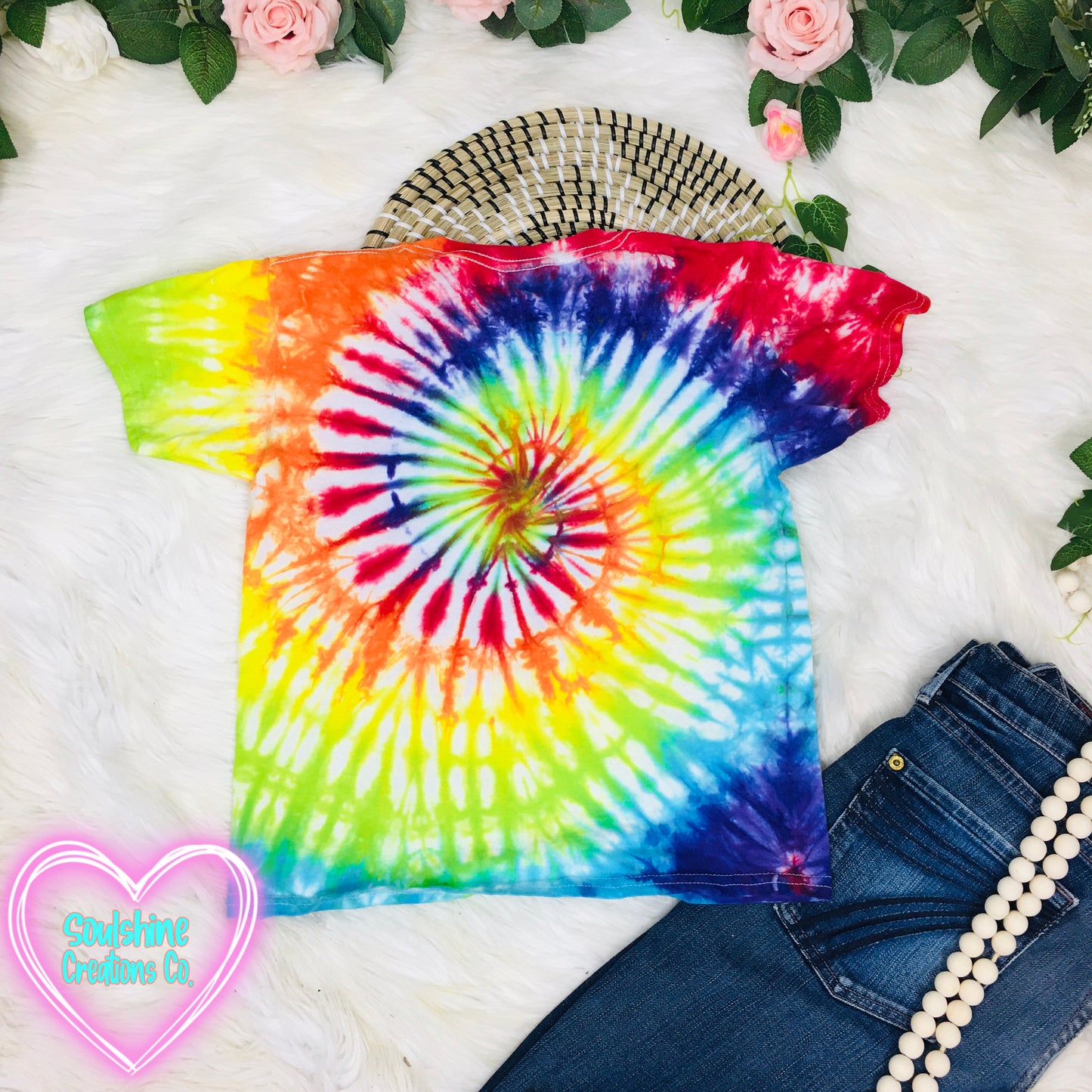 Rainbow Spiral Tie Dye Kids Shirt