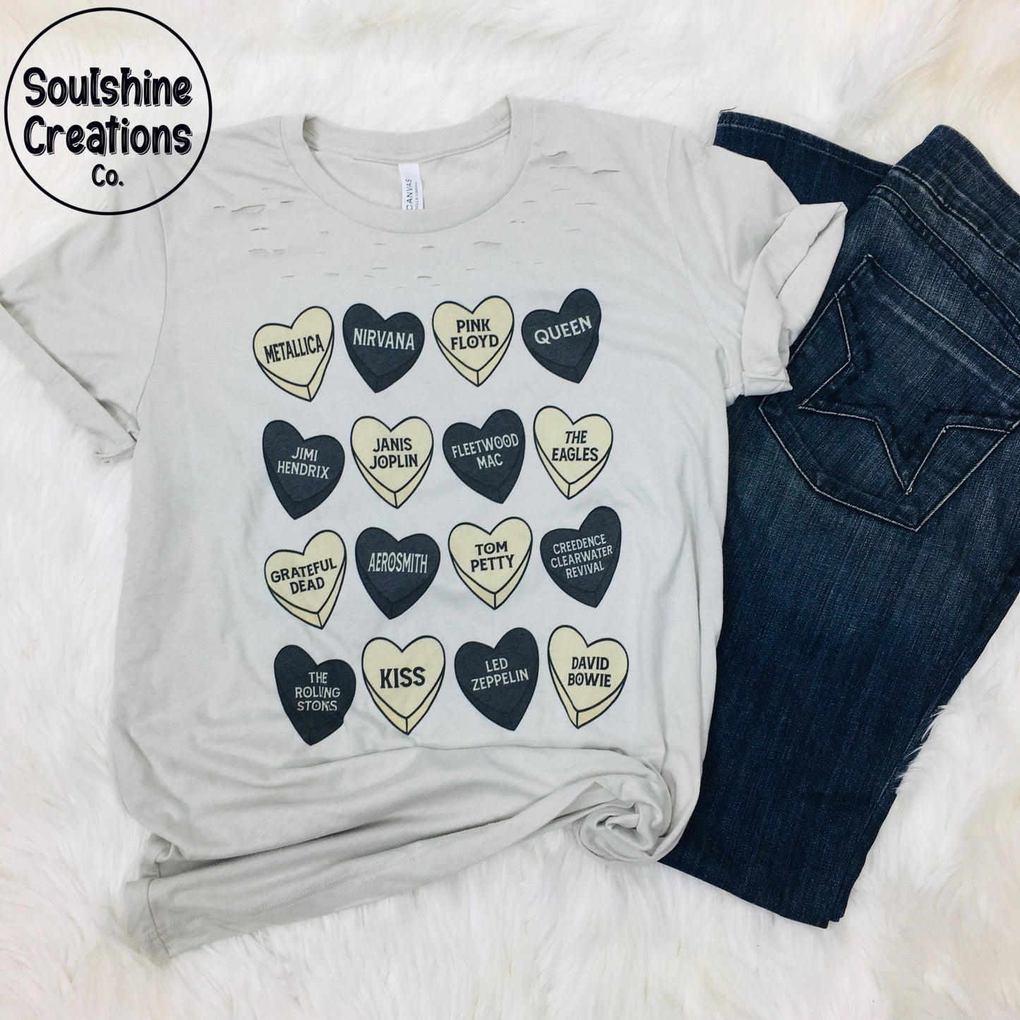 Bands Candy Hearts Shirt