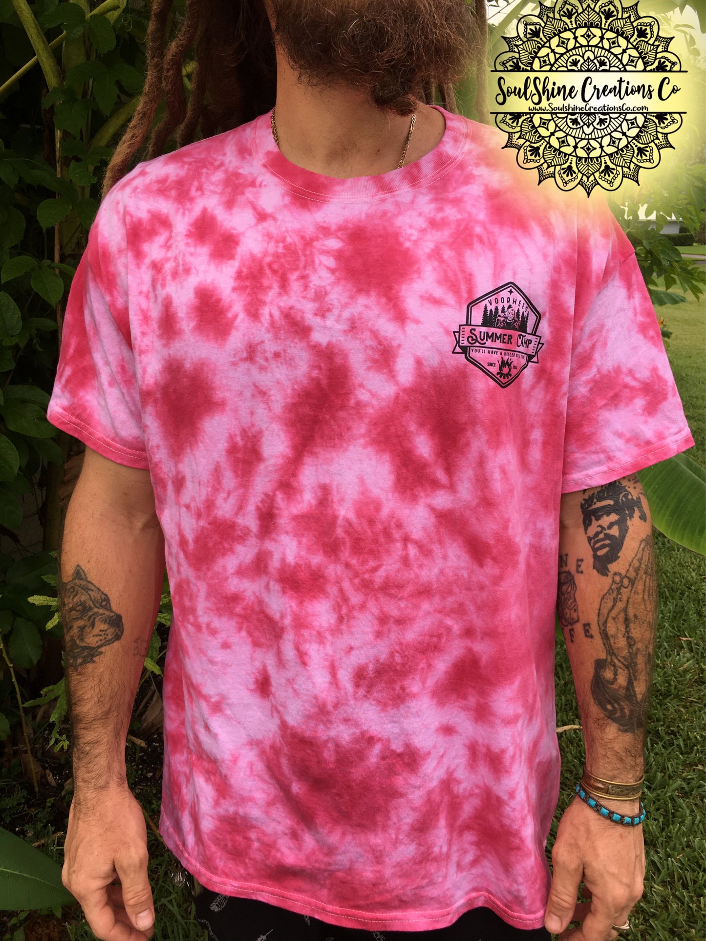 Jason Voorhees Summer Camp Hand Tie Dye Shirt